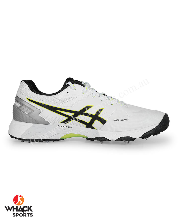 ASICS Gel 350 Not Out Cricket Shoes - Steel Spikes - White/Black