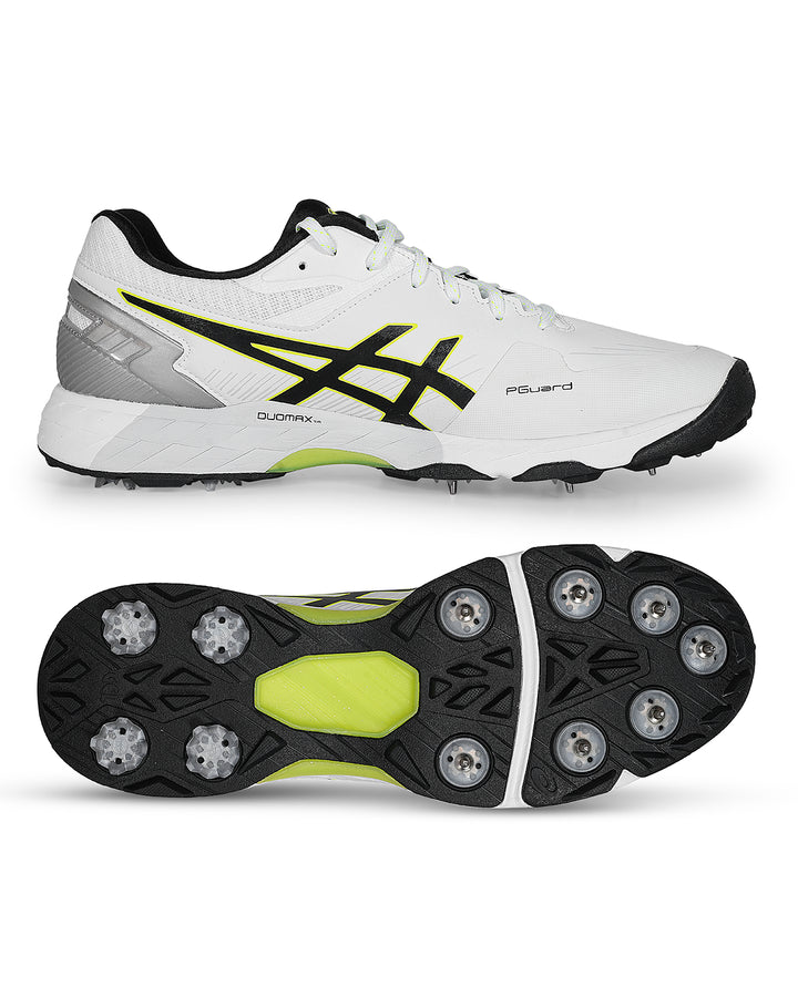 ASICS Gel 350 Not Out Cricket Shoes - Steel Spikes - White/Black