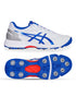 ASICS Gel 350 Not Out Cricket Shoes - Steel Spikes - White/Tuna Blue