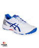 ASICS Gel 350 Not Out Cricket Shoes - Steel Spikes - White/Tuna Blue