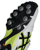 ASICS Gel Gully 7 Cricket Shoes - Steel Spikes - White/Safety Yellow