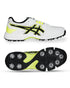 ASICS Gel Gully 7 Cricket Shoes - Steel Spikes - White/Safety Yellow