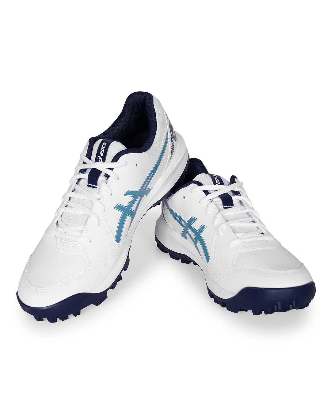 ASICS Gel Lethal Field - Rubber Cricket Shoes - White/Atlantis Blue