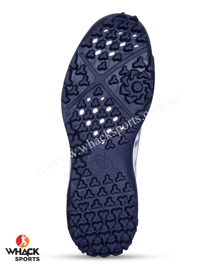 ASICS Gel Lethal Field - Rubber Cricket Shoes - White/Atlantis Blue