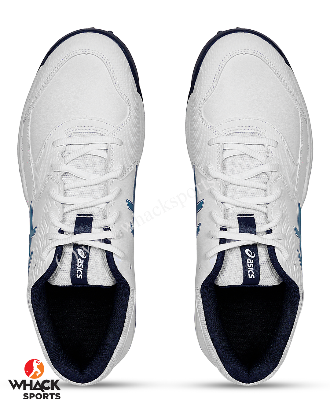 ASICS Gel Lethal Field - Rubber Cricket Shoes - White/Atlantis Blue