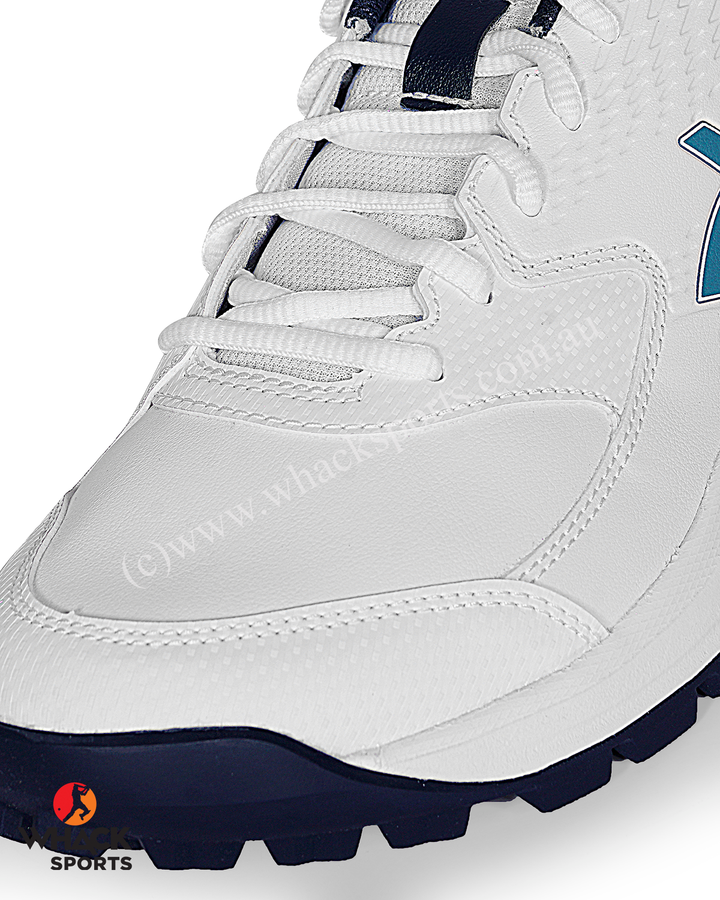 ASICS Gel Lethal Field - Rubber Cricket Shoes - White/Atlantis Blue