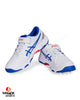 ASICS Gel Speed Menace Cricket Shoes - Steel Spikes - White/Tuna Blue