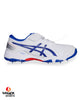 ASICS Gel Speed Menace Cricket Shoes - Steel Spikes - White/Tuna Blue