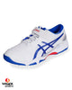 ASICS Gel Speed Menace Cricket Shoes - Steel Spikes - White/Tuna Blue