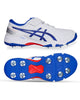 ASICS Gel Speed Menace Cricket Shoes - Steel Spikes - White/Tuna Blue