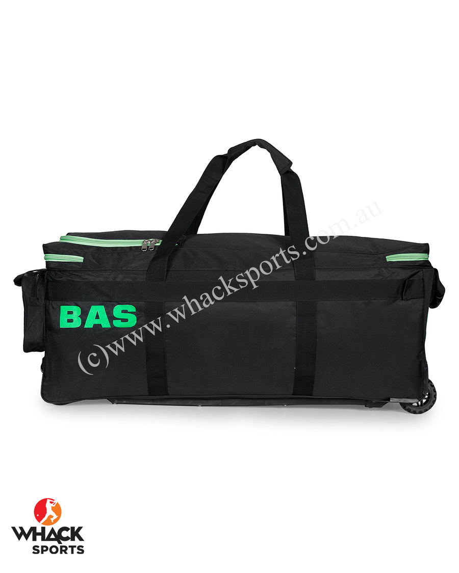BAS International Cricket Kit Bag - Wheelie - Large - Green – WHACK Sports