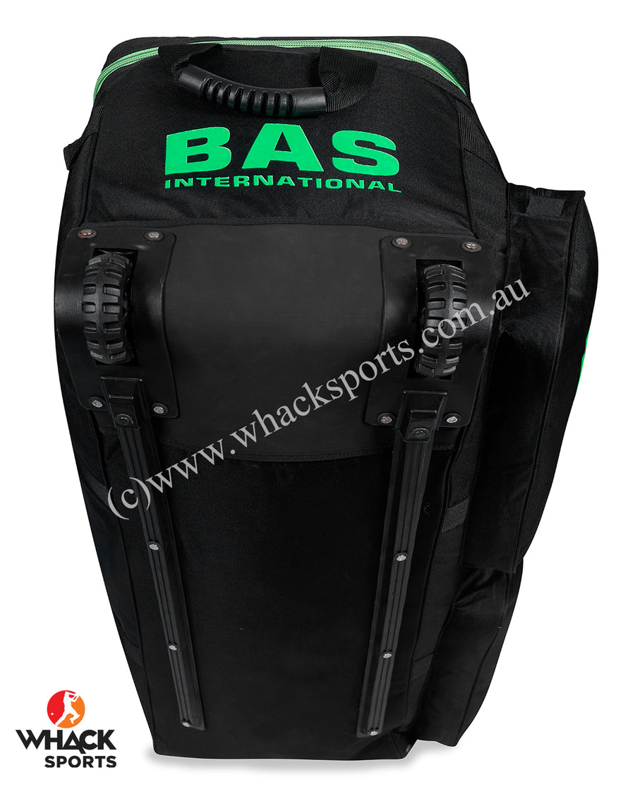 BAS International Cricket Kit Bag - Wheelie - Large - Green – WHACK Sports