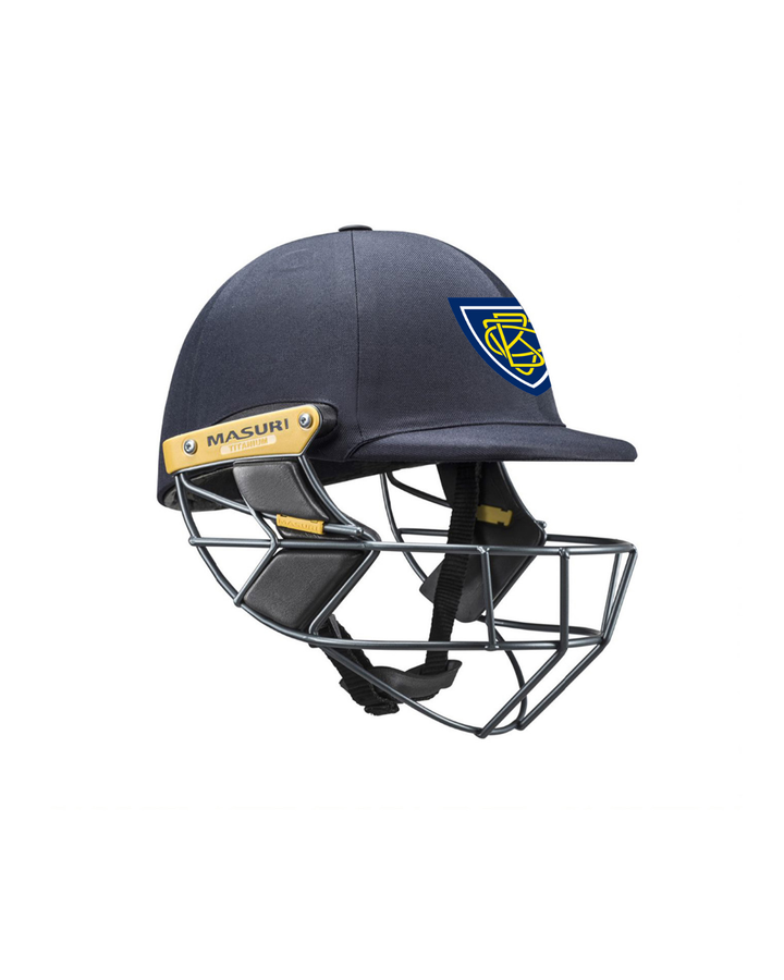 Balwyn Cricket Club - Custom Masuri T Line Titanium Cricket Batting Helmet - Navy - Senior