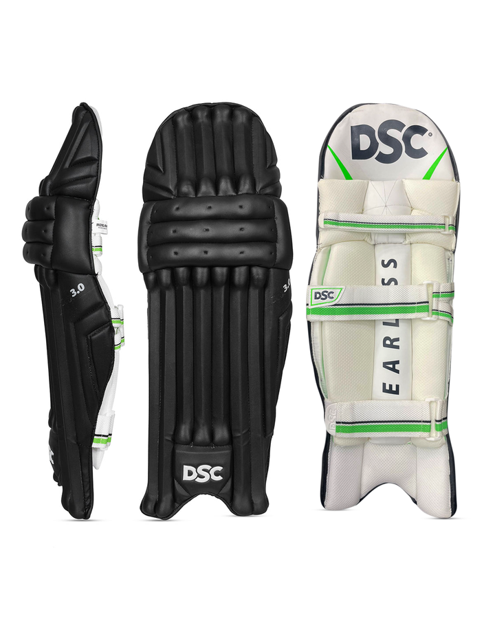 DSC 3.0 Cricket Batting Pads - Adult - Black