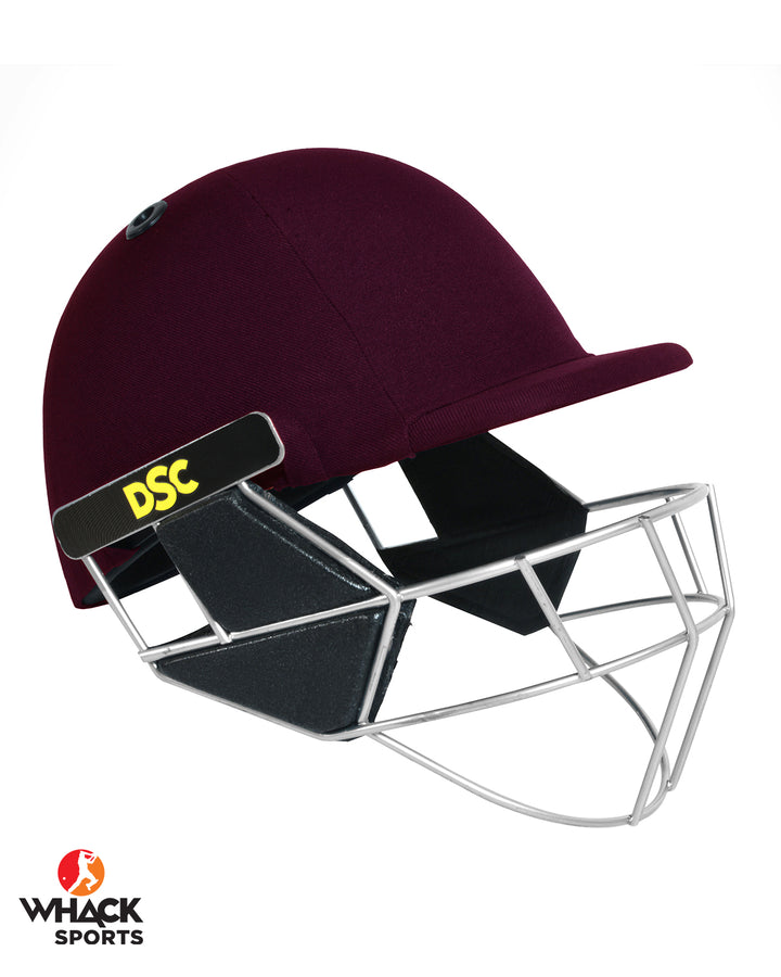 DSC Scud Stainless Steel Cricket Batting Helmet - Maroon - Senior