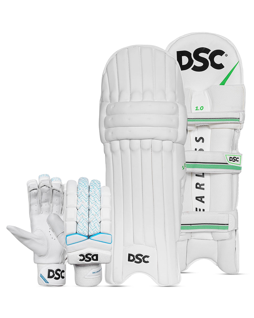 DSC 1.0 Batting Pads and Gloves Bundle - Adult