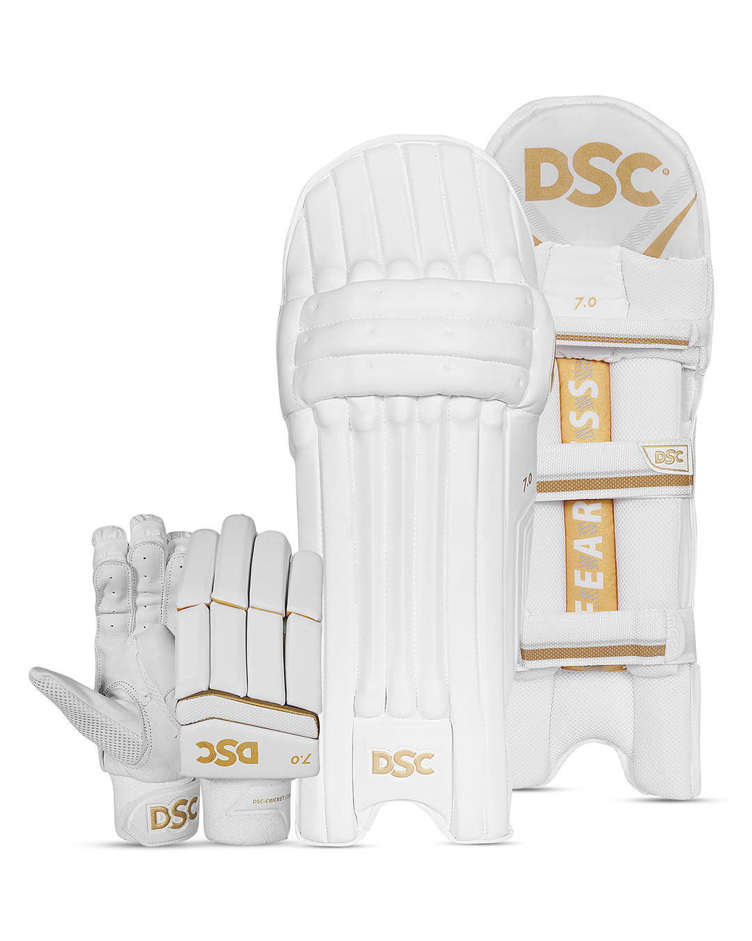 DSC 7.0 Batting Pads and Gloves Bundle - Adult
