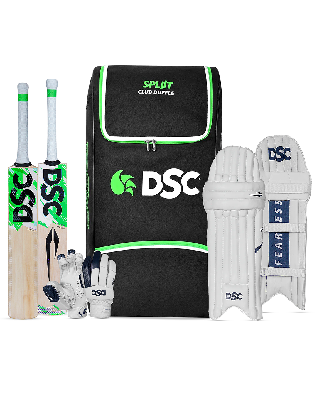 DSC Spliit 100 Kashmir Willow Cricket Bundle Kit - Junior - 2025