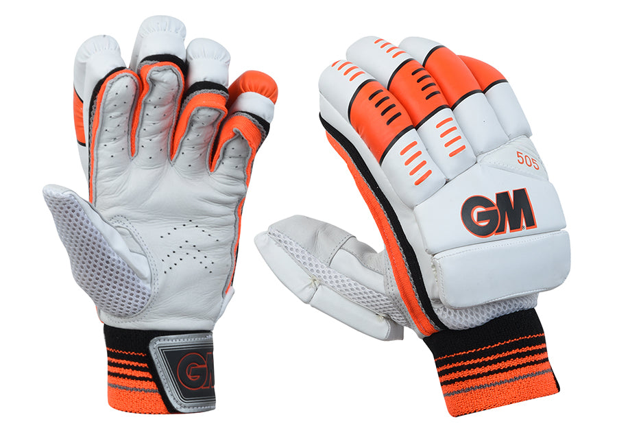 GM 505 Cricket Batting Gloves - Adult (Orange)
