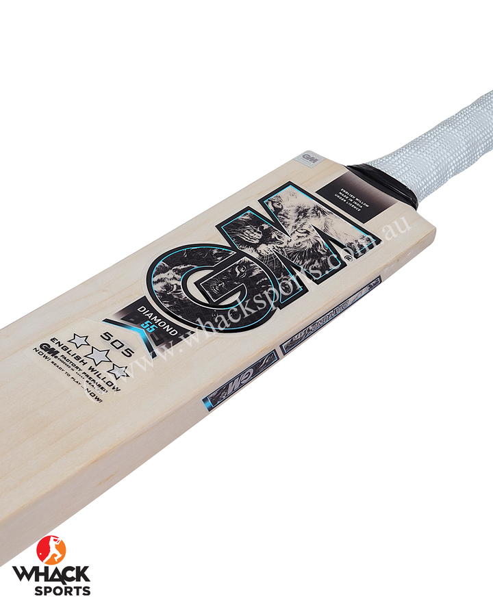 GM Diamond 505 English Willow Cricket Bat - SH