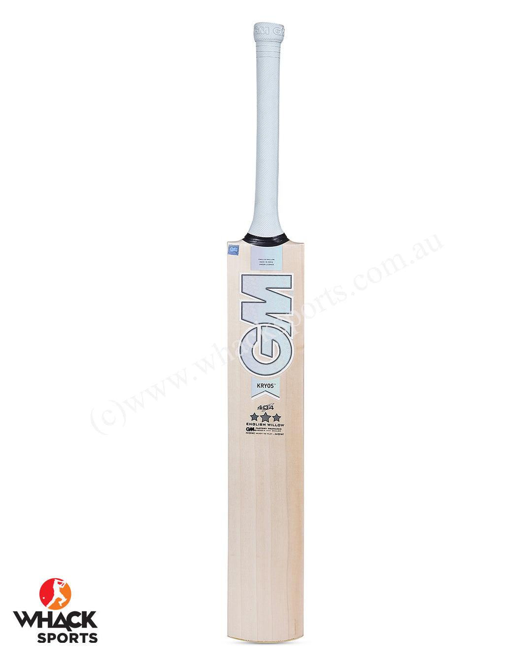GM Kryos 404 English Willow Cricket Bat - Senior LB