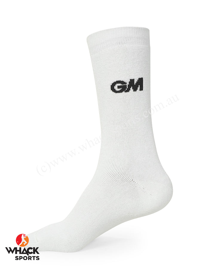 GM Cricket Socks - White or Grey