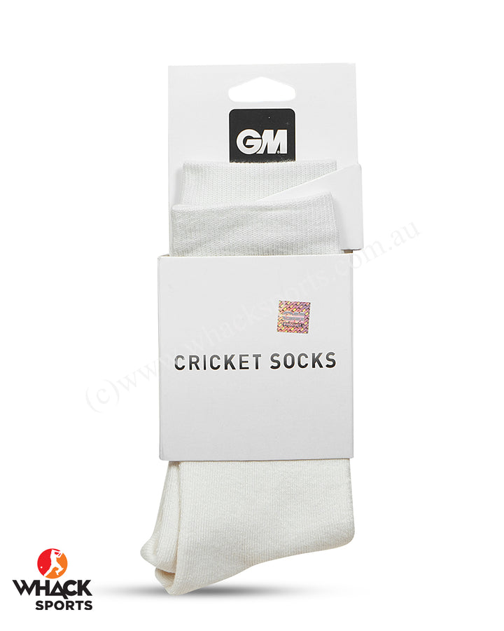 GM Cricket Socks - White or Grey