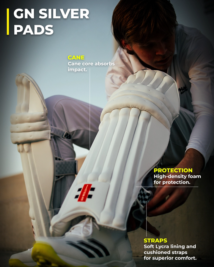 Gray Nicolls Silver Batting Pads features