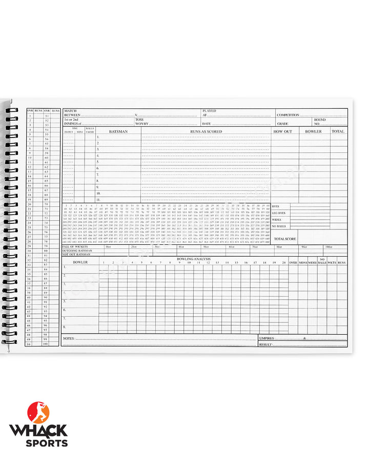 Gray Nicolls Score Book - 60 Innings