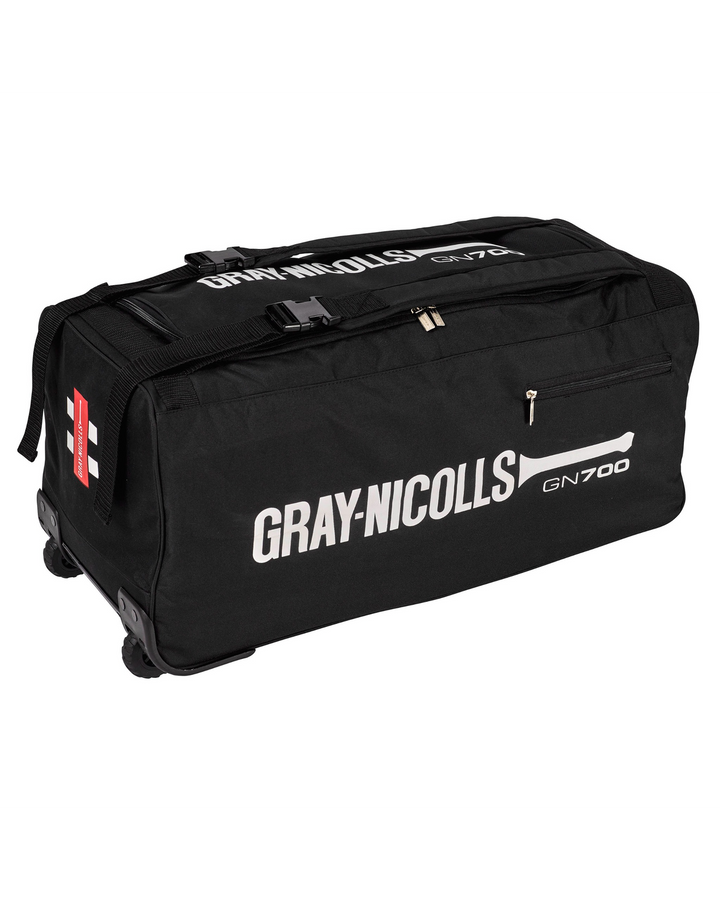 Gray Nicolls 700 Cricket Kit Bag - Wheelie - Junior Large - Black