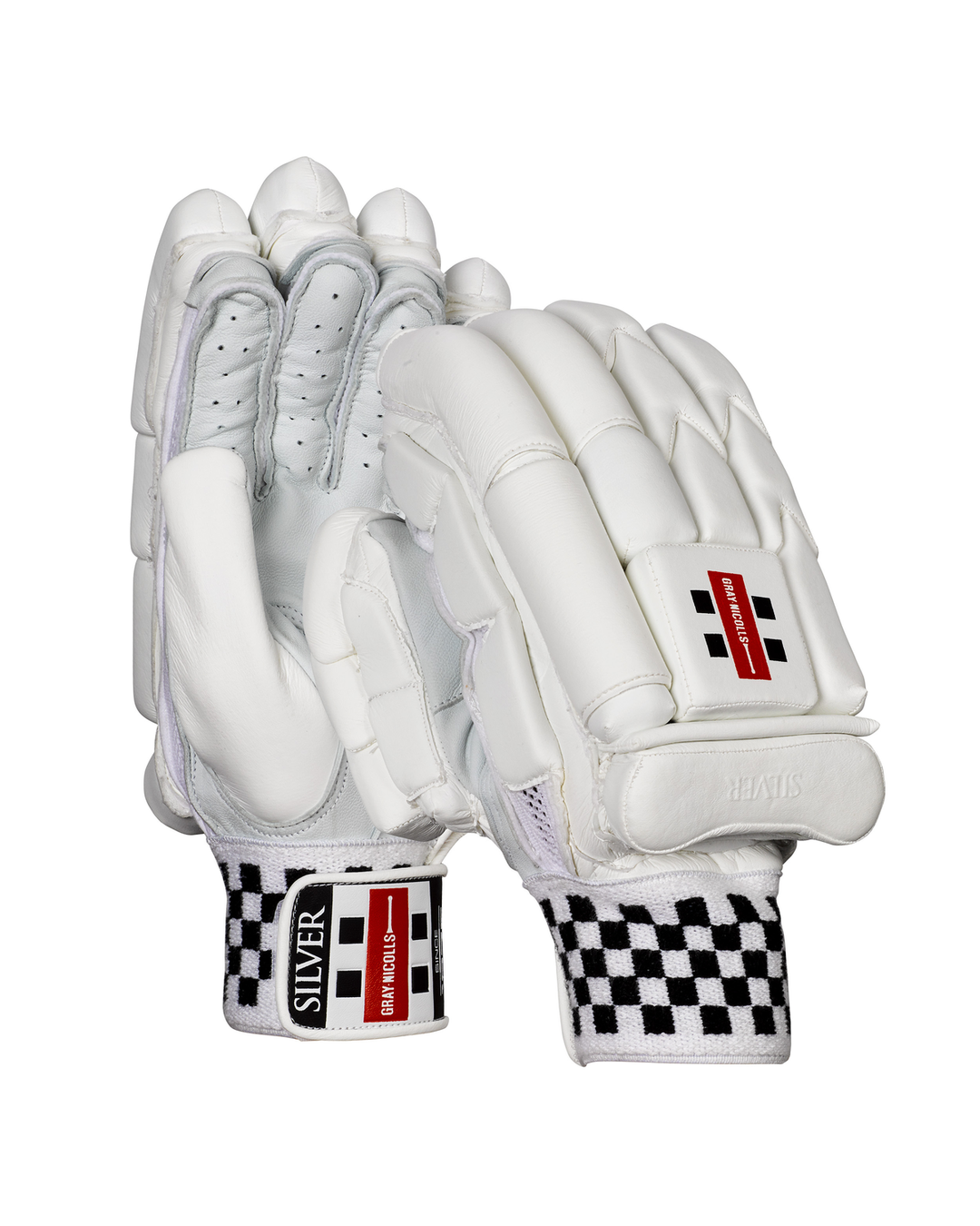 Gray Nicolls Silver Cricket Batting Gloves - Adult