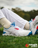 ASICS Gel Gully 7 Cricket Shoes - Steel Spikes - White/Pure Silver