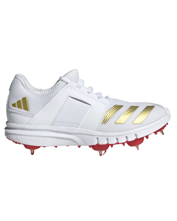 Adidas Howzat IH8168 Junior Cricket Shoes - Steel Spikes - Red/Gold