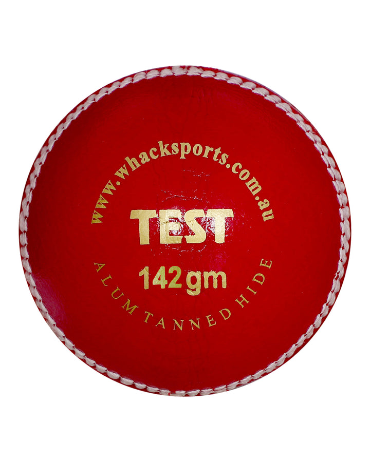 WHACK Test Leather Cricket Ball - 4 piece - 142gm - Red