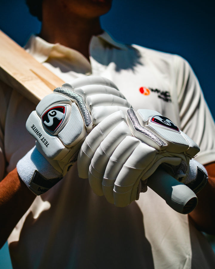 SG Test White Players Grade Batting Gloves - Adult