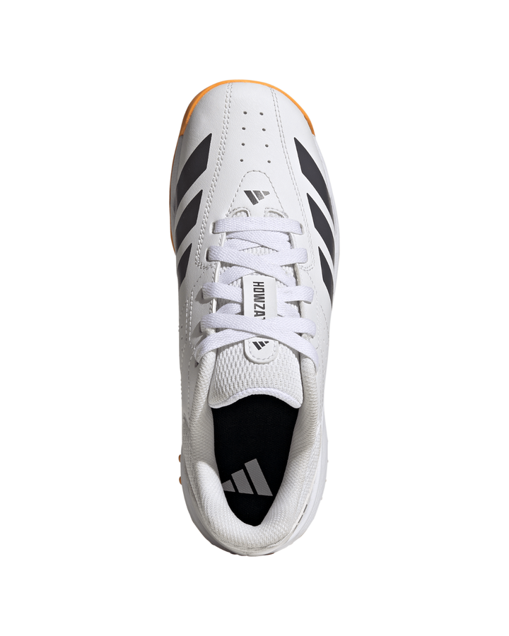 Adidas Howzat KH8339 Junior Cricket Shoes - Steel Spikes - White/Aurora Grey/Lucid Tangerine