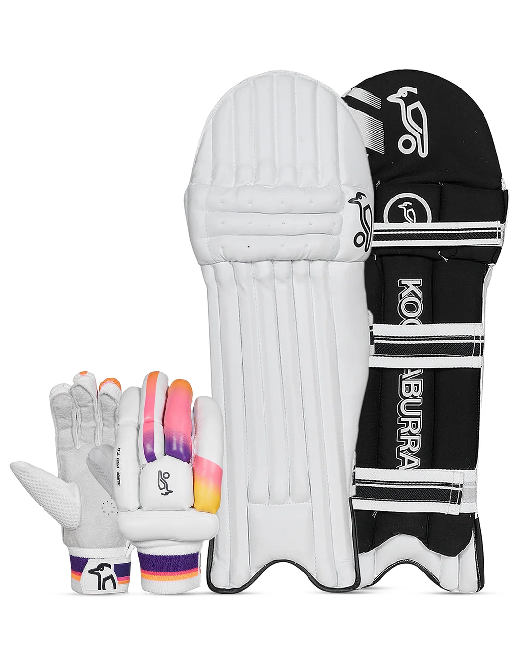 Kookaburra Aura Pro 7.0 Batting Pads and Gloves Bundle - Adult