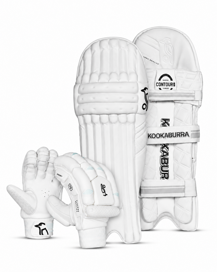 Kookaburra Ghost Pro Player Replica Batting Pads and Gloves Bundle - Adult