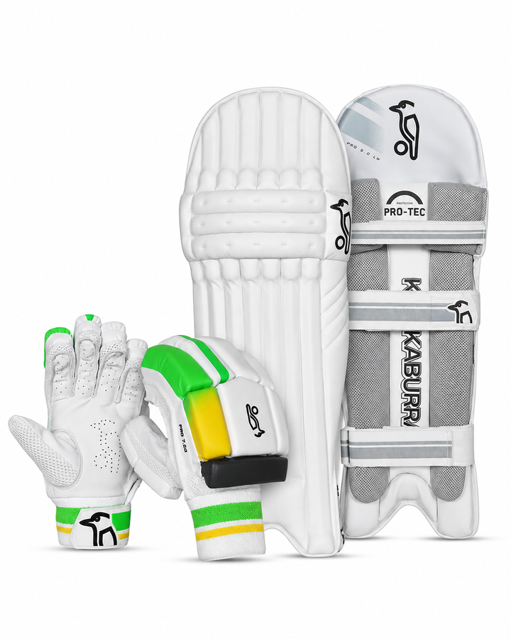 Kookaburra Kahuna Pro 5.0 Batting Pads and Gloves Bundle - Adult