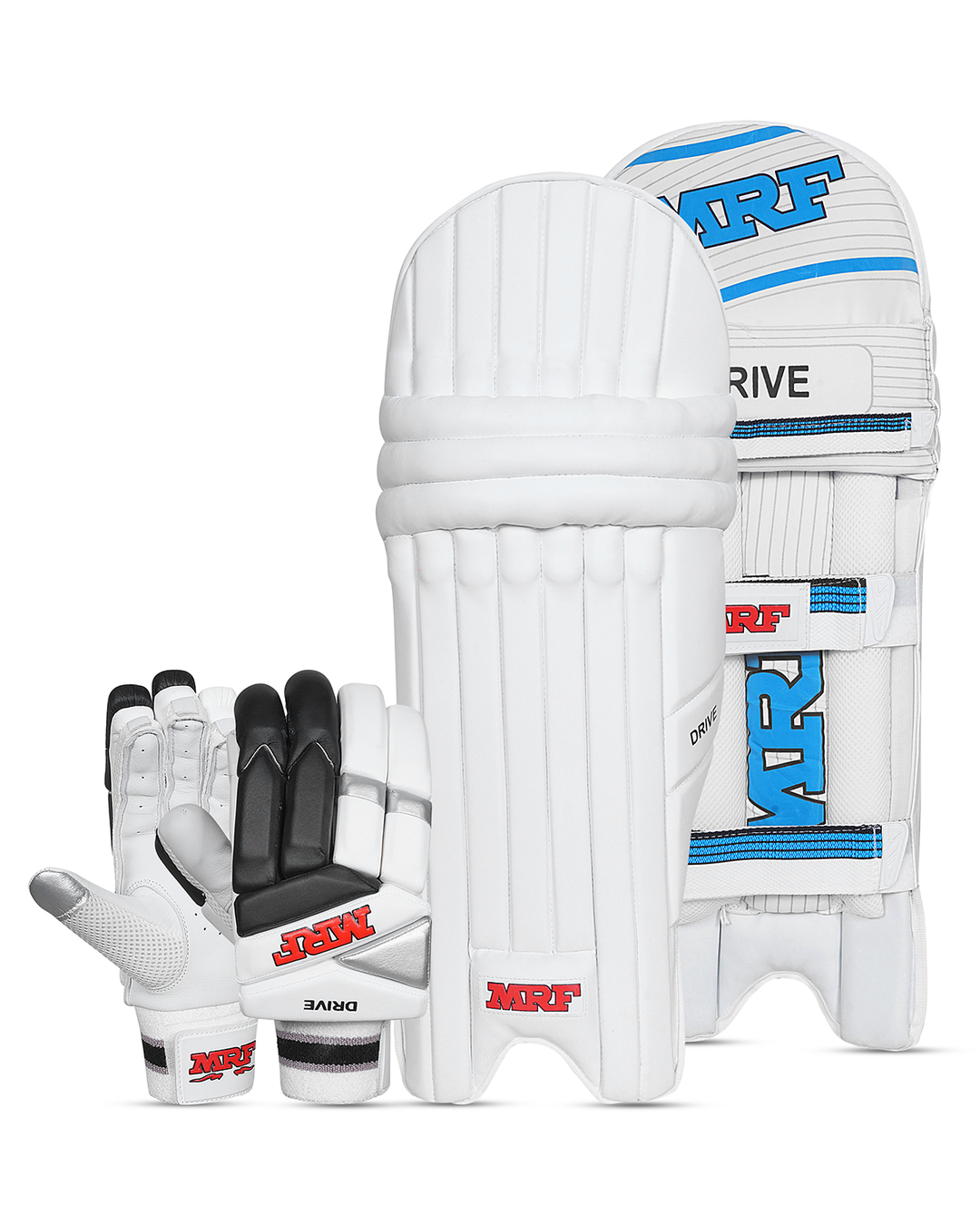MRF Drive Batting Pads and Gloves Bundle - Junior
