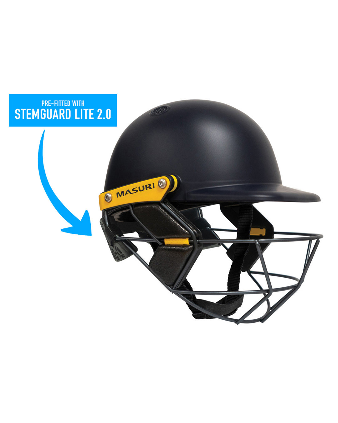 Masuri T Line Player Stainless Steel Cricket Batting Helmet with Neck Guard - Painted - Youth