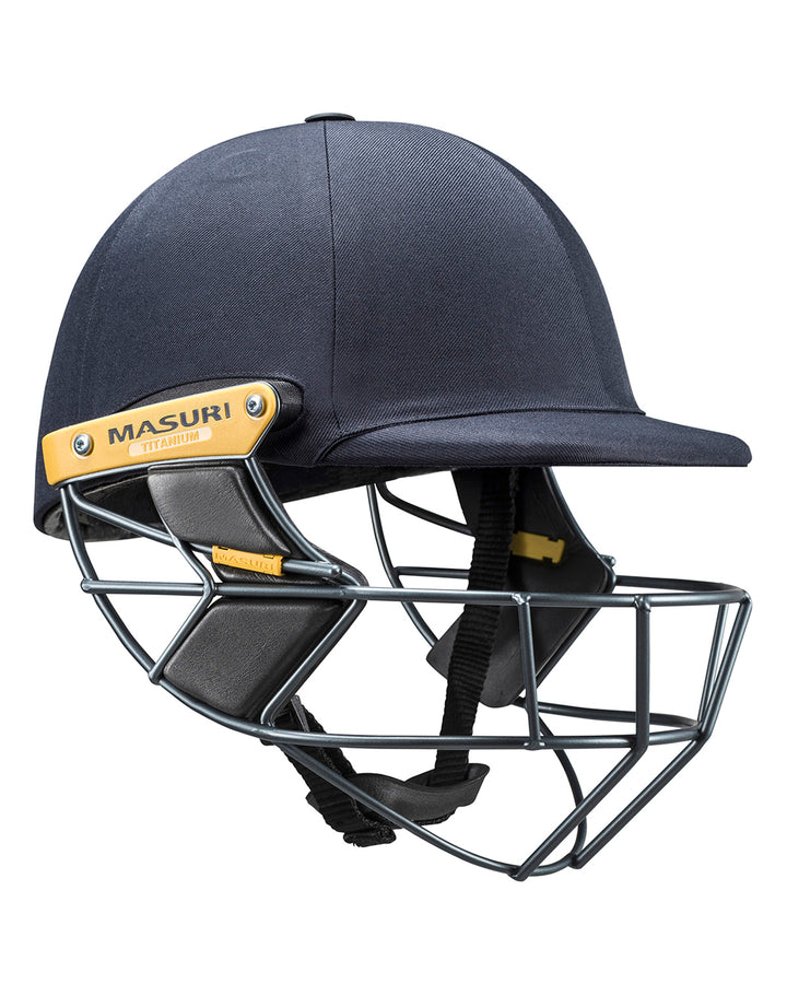Masuri T Line Titanium Cricket Batting Helmet - Navy - Boys/Junior