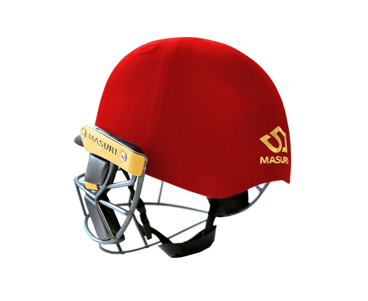 Masuri T Line Stainless Steel Wicket Keeping Helmet - Red - Senior