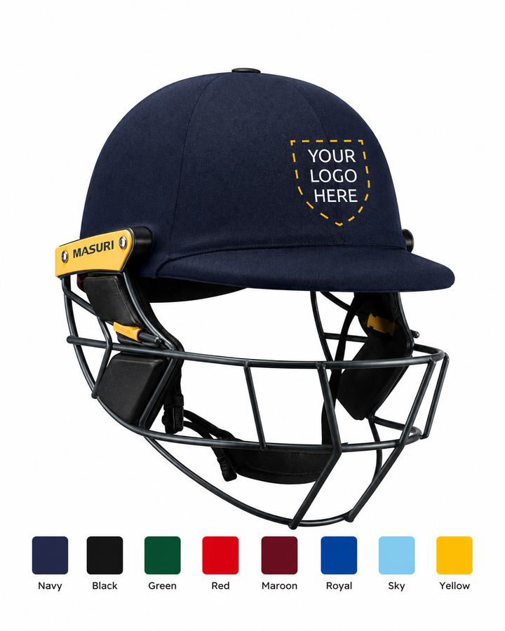 Masuri E Line Stainless Steel Cricket Batting Helmet - Senior - Custom Logo