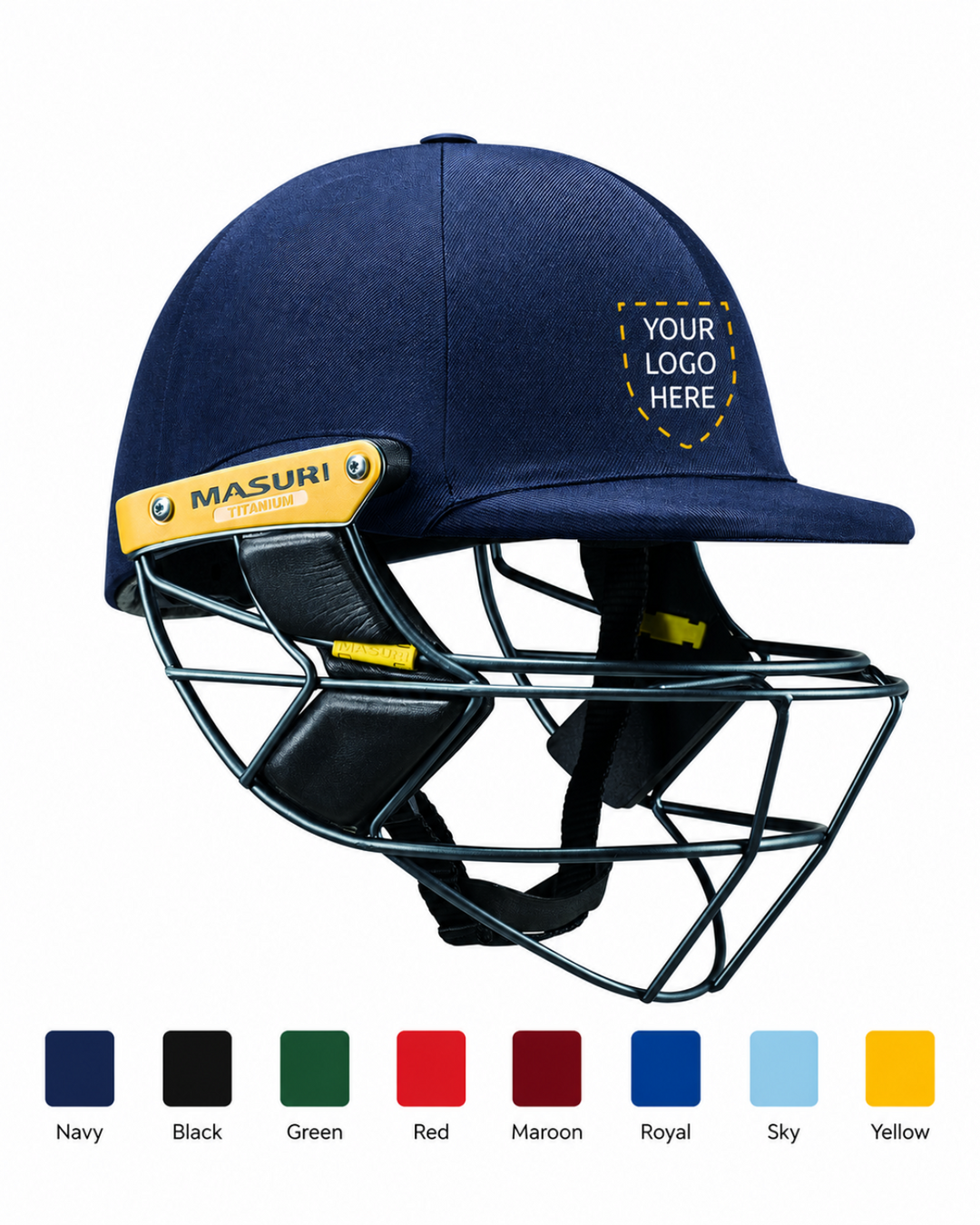 Masuri E Line Titanium Cricket Batting Helmet - Senior - Custom Logo