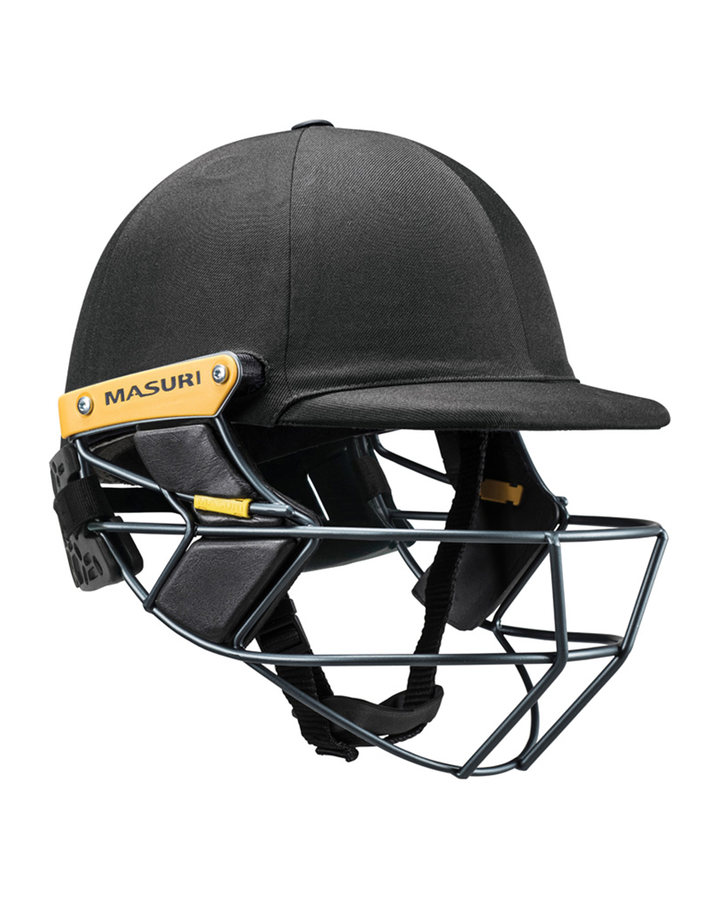 Masuri T Line Stainless Steel Cricket Batting Helmet with Neck Guard - Senior, fitted with rear neck guard