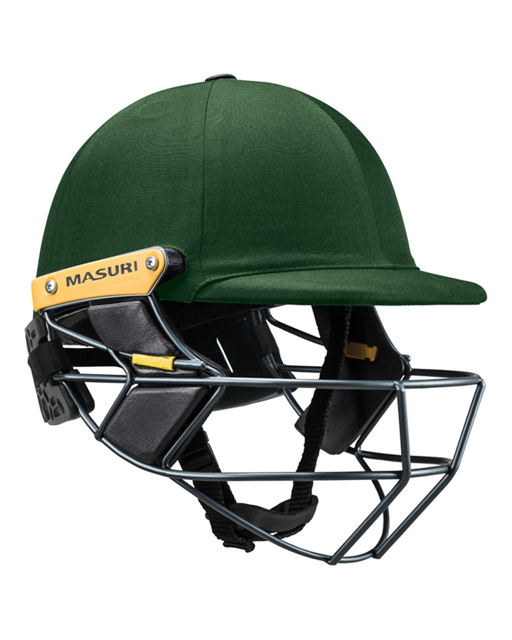 Masuri T Line Stainless Steel Cricket Batting Helmet with Neck Guard - Senior, fitted with rear neck guard