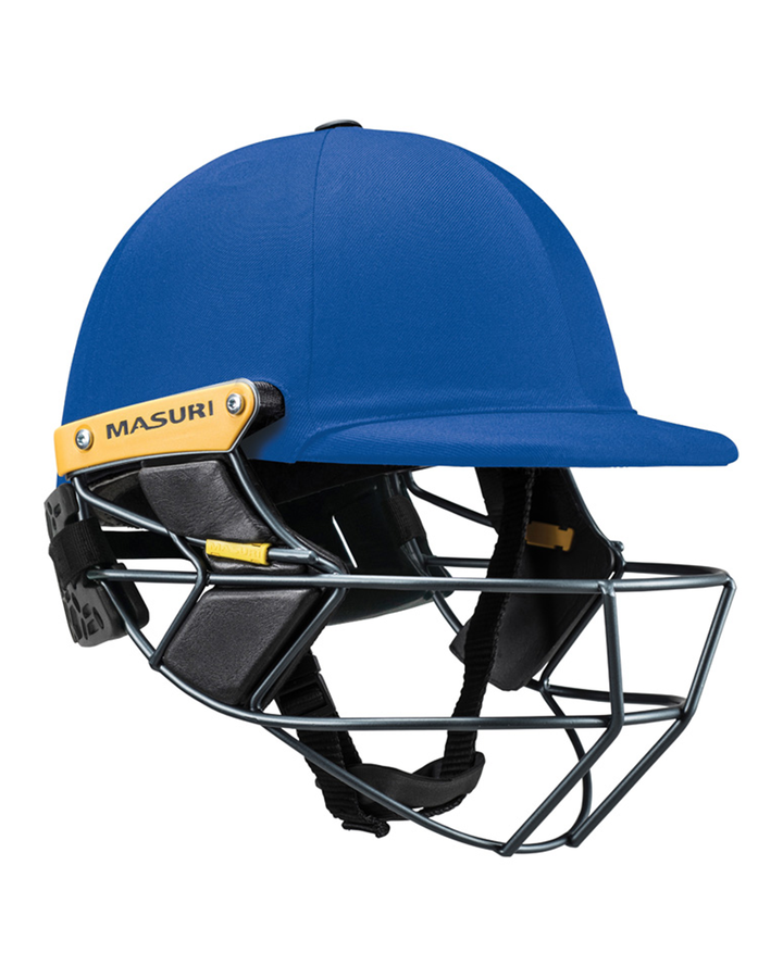 Masuri T Line Stainless Steel Cricket Batting Helmet with Neck Guard - Senior, fitted with rear neck guard
