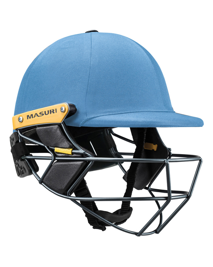 Masuri T Line Stainless Steel Cricket Batting Helmet with Neck Guard - Senior, fitted with rear neck guard