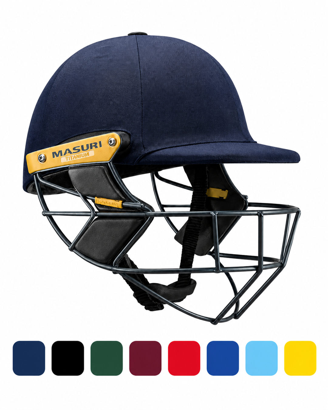 Masuri T Line Titanium Cricket Batting Helmet - Navy - Senior